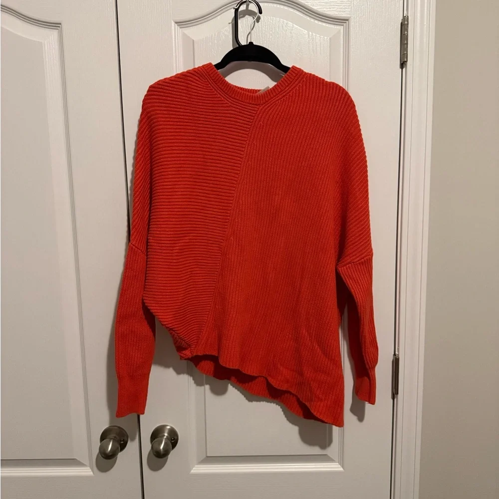 Free People Orange Asymmetrical Sweater - Picture 1 of 4